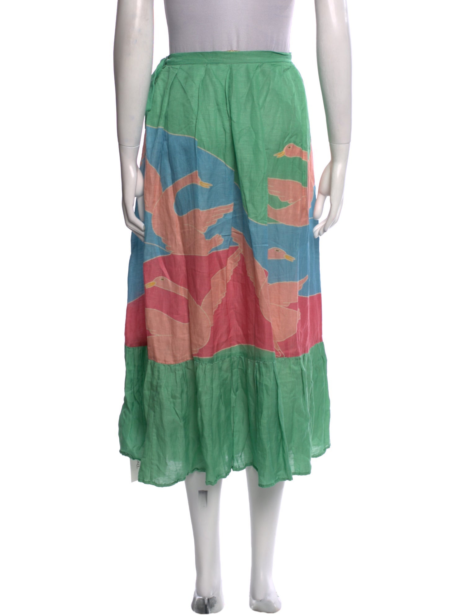 Carolina K Printed Midi Length Skirt